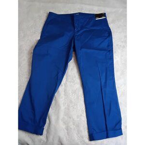 ANA Chino Crop Pants Brilliant Blue Size 14 New